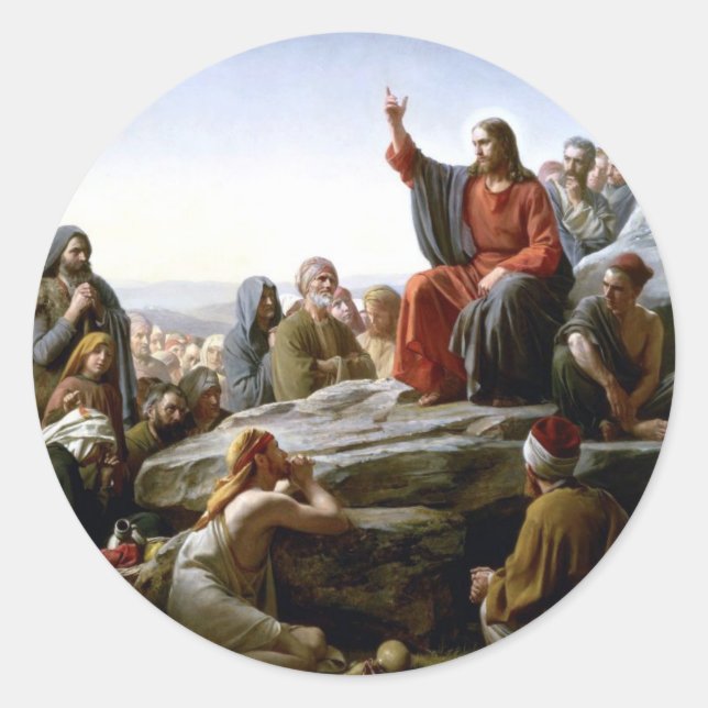 Jesus 's Sermon-on-The-Mount-by-Bloch Classic Round Sticker (Front)