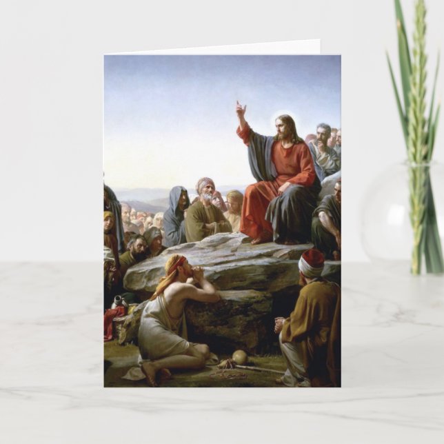 Jesus 's Sermon-on-The-Mount-by-Bloch Holiday Card (Front)