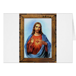 JESUS SACRED HEART  WOOD FRAME 27  CUSTOMIZABLE PR
