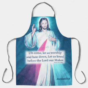 Jesus Sacred Shining Heart Personalised Apron