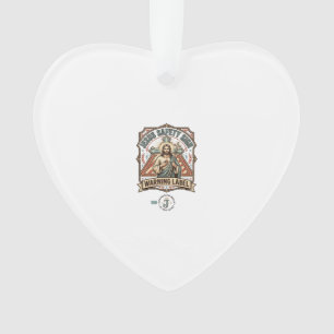 Jesus Safety Sign Warning Label Jesus Safety Sign  Ornament