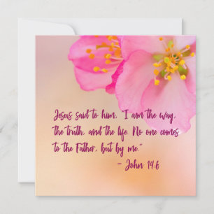 Jesus Said To Him Christian Floral Inspirational
