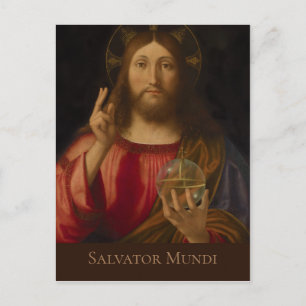 Jesus Salvator mundi Andrea Previtali CC0985 Postcard