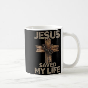 Jesus Saved My Life Christian Cross God Faith Bibl Coffee Mug