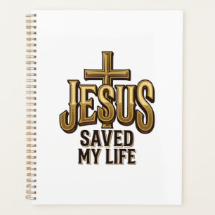 Jesus Saved My Life Cross Vintage Planner