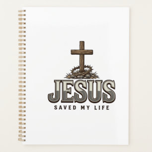 Jesus Saved My Life Vintage Engraving Christian De Planner