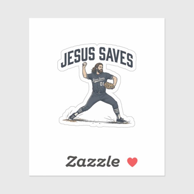 Jesus Saves Baseball Pitcher Vintage Engraving Shi (Sheet)