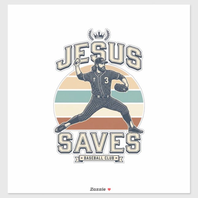 Jesus Saves Baseball Vintage Christian Vector Desi (Sheet)