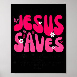 Jesus Saves Bible Verse Christian Faith Religious  Poster