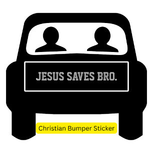 Jesus Saves Bro. Black  Bumper Sticker