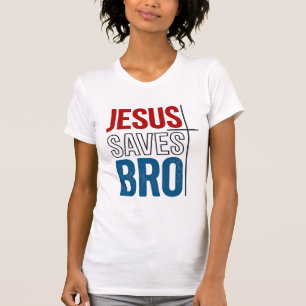 Jesus Saves Bro Christian Typography T-Shirt Desig