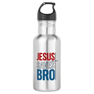 Jesus Saves Bro Christian Typography T-Shirt Desig 532 Ml Water Bottle