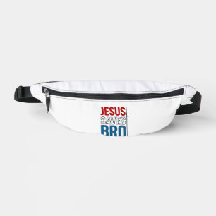 Jesus Saves Bro Christian Typography T-Shirt Desig Bum Bags