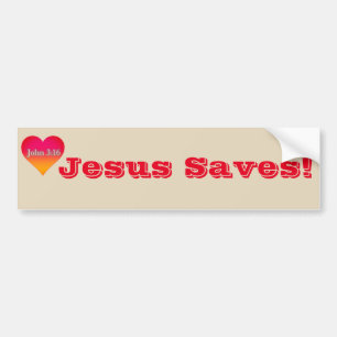Jesus Saves! Bumper Sticker