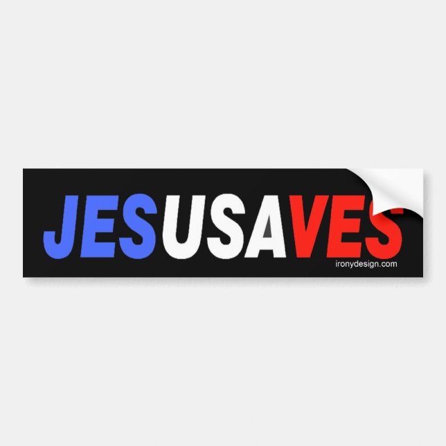 Jesus Saves Bumper Sticker (Front)