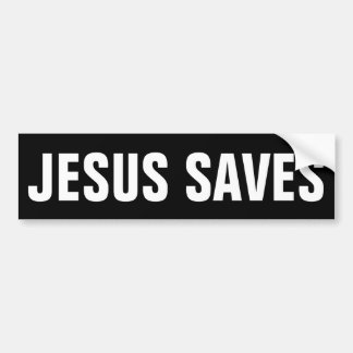 JESUS SAVES BUMPER STICKER