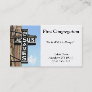Jesus Saves Business Card