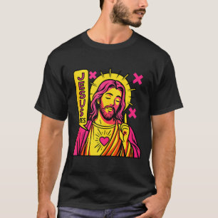 Jesus Saves Christian Anime Sacred Heart Manga Pop T-Shirt