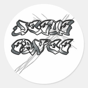 Jesus Saves Christian Classic Round Sticker