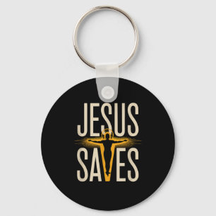 Jesus Saves Christian Faith Devotion Believer Key Ring