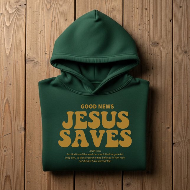Jesus Saves, Christian faith Hoodie (Creator Uploaded)