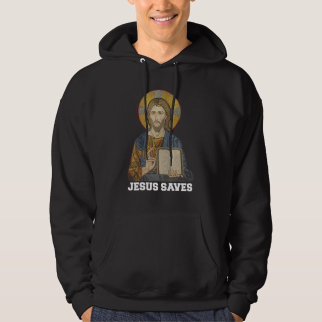 Jesus Saves Christian Faith Trust in God Lord Chri Hoodie (Front)