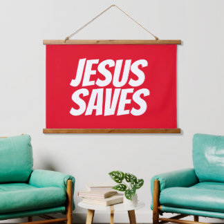 Jesus Saves Christian Hanging Tapestry Decor
