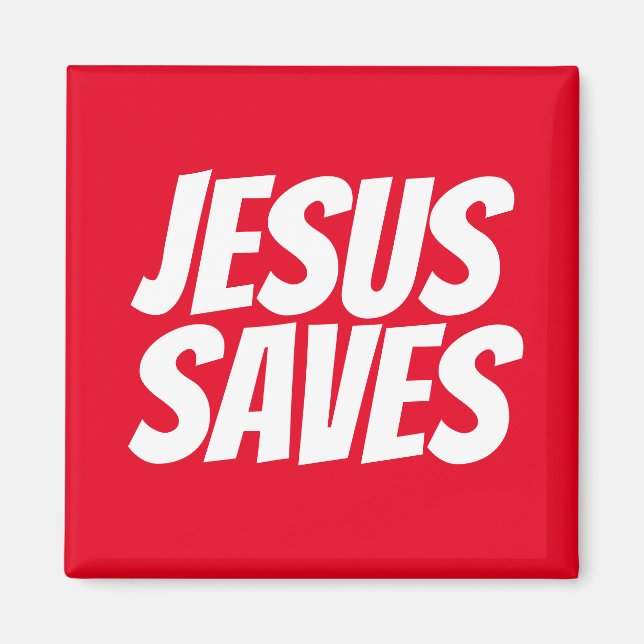 Jesus Saves Christian Magnet (Front)