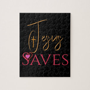 Jesus Saves Christian Quote Jigsaw Puzzle