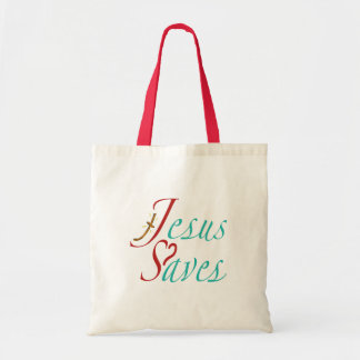 Jesus Saves Christian Quote Tote Bag