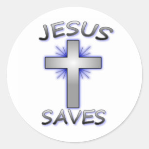 Jesus Saves Classic Round Sticker