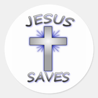 Jesus Saves Classic Round Sticker