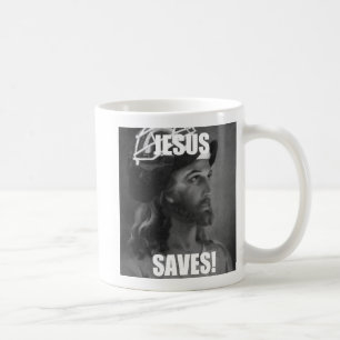 jesus saves coffee mug