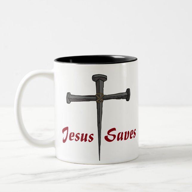Jesus Saves Coffee Mug (Left)
