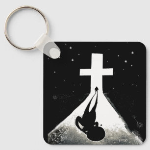 Jesus saves cross bible verse Keychain