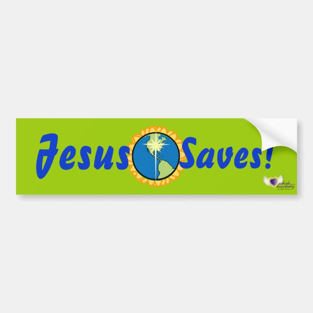 Jesus Saves-Customise Bumper Sticker (Front)