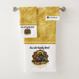 Jesus Saves: Eternal Light Inspires True Faith Bath Towel Set