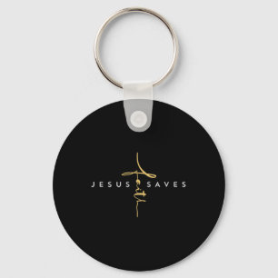 Jesus Saves Faith Cross Christ Religious Jesus Sav Key Ring