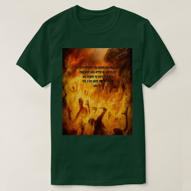 JESUS SAVES FROM HELL Graphic T-Shirt (Design Front)