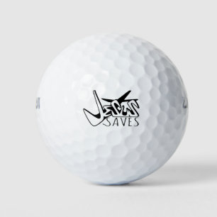 JESUS SAVES GRAFFITI GOLF BALLS