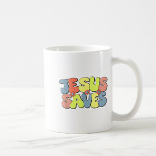Jesus Saves - Hipe Flower Child Style  Coffee Mug
