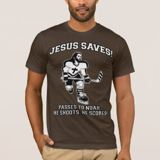 Jesus Saves Hockey funny tshirt