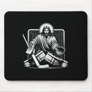 Jesus Saves Hockey Goalie Christian  Mouse Mat