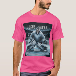 Jesus Saves Hockey Goalkeeper T-Shirt