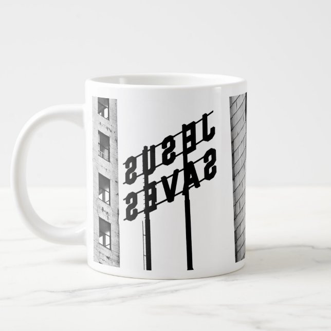 JESUS SAVES Jumbo Mug (Left)