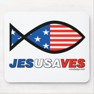 Jesus Saves Mouse Mat