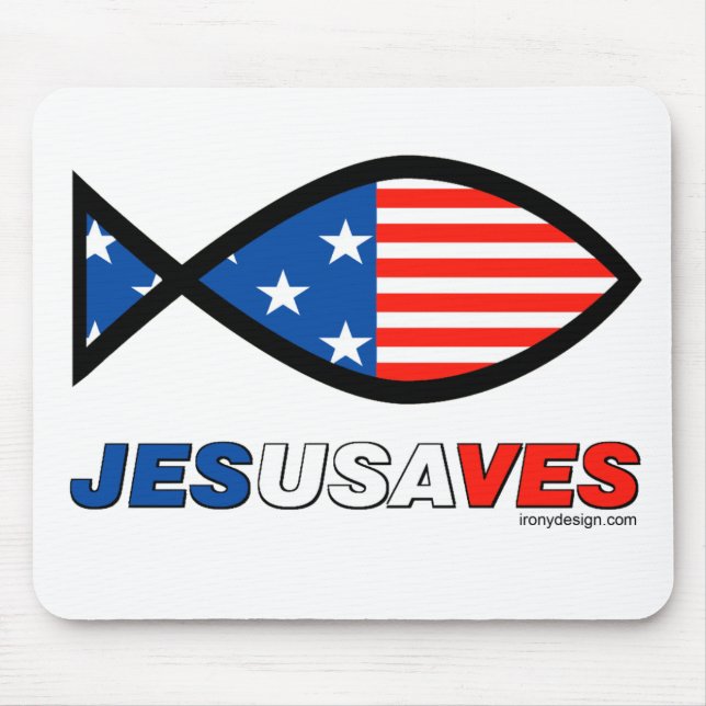 Jesus Saves Mouse Mat (Front)