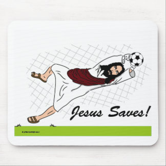 JESUS SAVES! MOUSE MAT