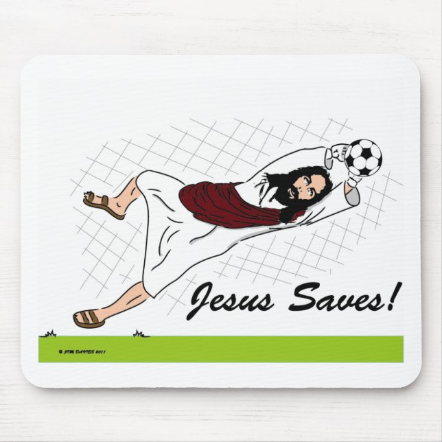 JESUS SAVES! MOUSE MAT (Front)