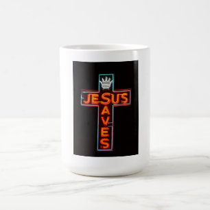 Jesus Saves Sign Coffee Mug